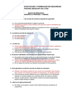 Banco de Preguntas Desarrollo Personal y Humano