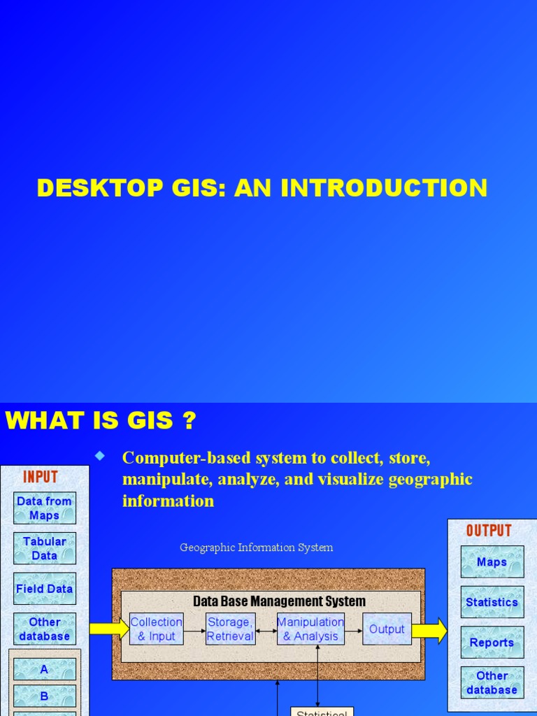 Introduction to Desktop GIS Software | PDF | Geographic Information ...