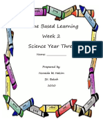 Home Based Learning Week 2 Science Year Three: Name