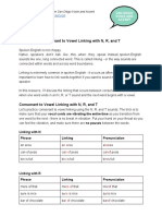 Consonant To Vowel Linking With N, R, and T: Free, Printable Resource From San Diego Voice and Accent