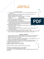 Sample Paper - IX Section A - Physics