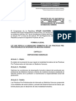 Proyecto de Ley Sobre Las Prácticas en Medicina Humana