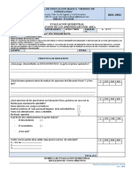 Evaluación física quimestral escuela Verdeloma