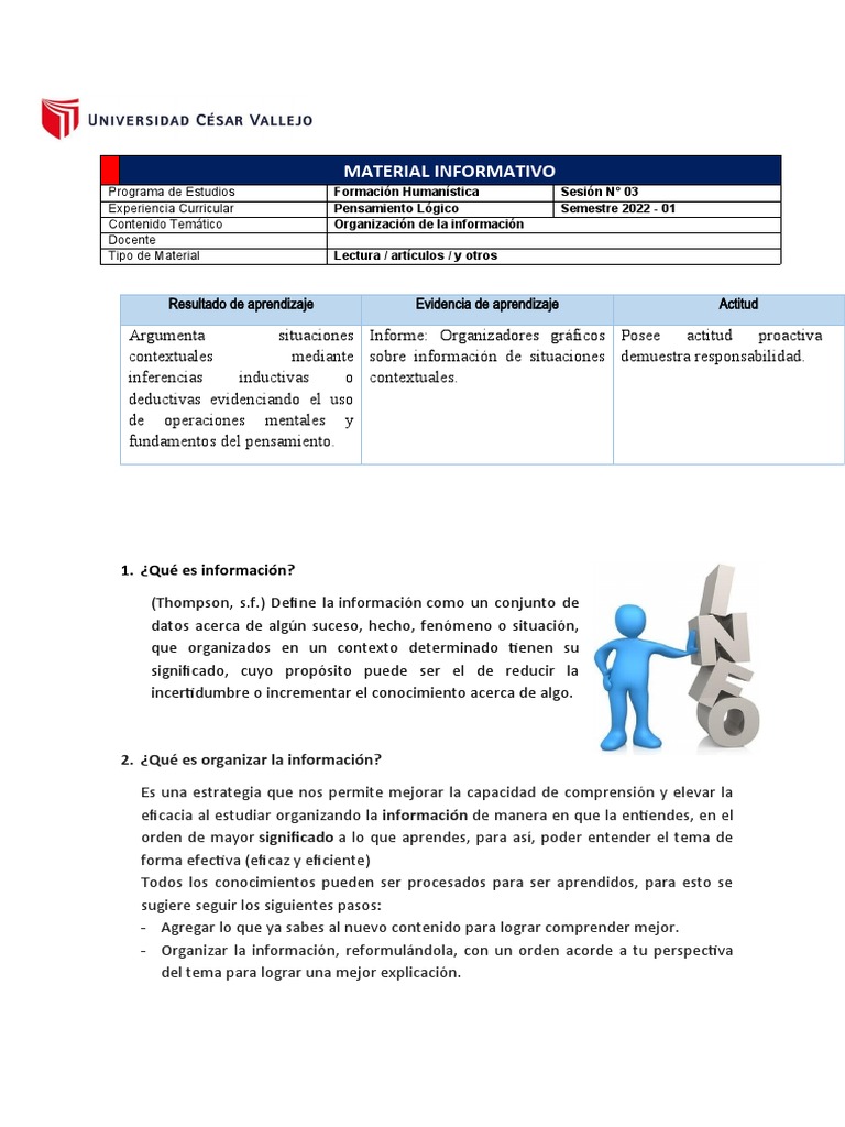 Material Informativo #3 | PDF | Aprendizaje | Información