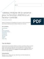 Tableau Analyse de La Variance Pour La Fonction ANOVA À Un Facteur Contrôlé - Minitab