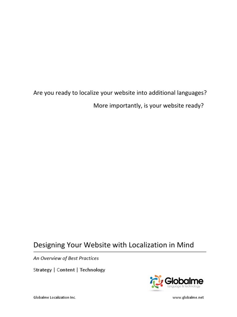 Website Localization Best Practices | PDF