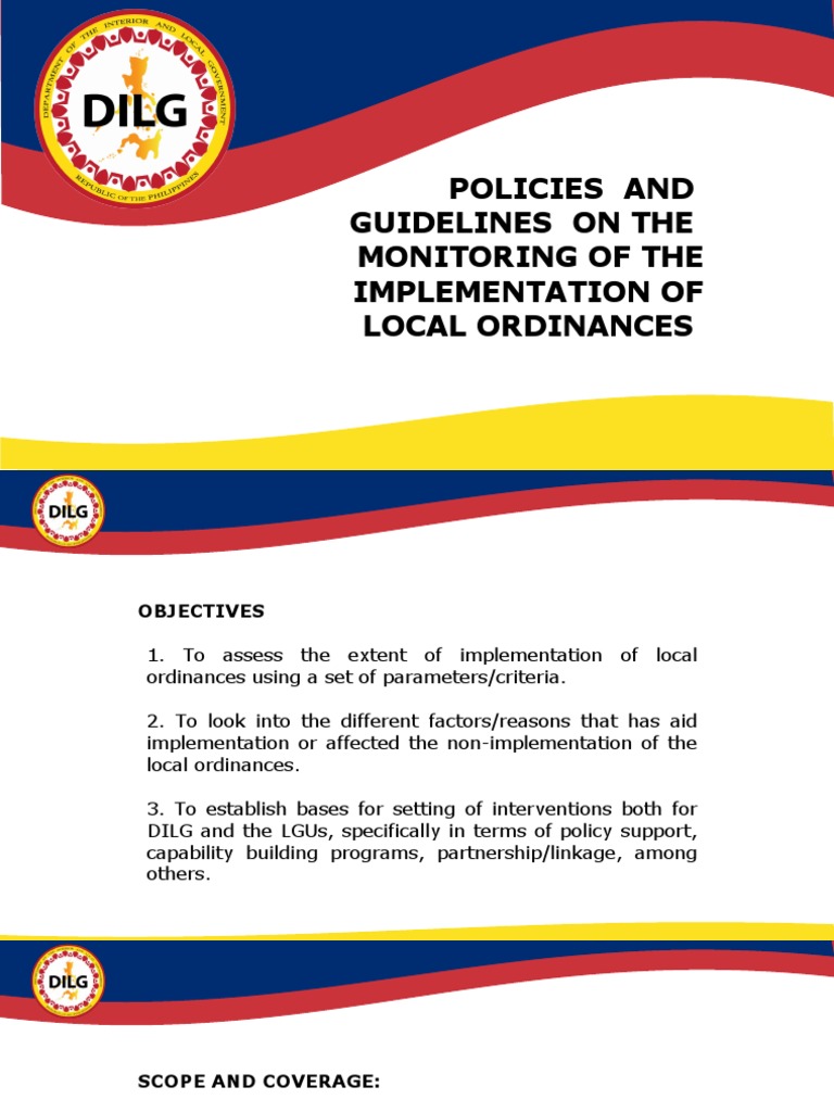 Monitoring of Local Ordinances | PDF | Government