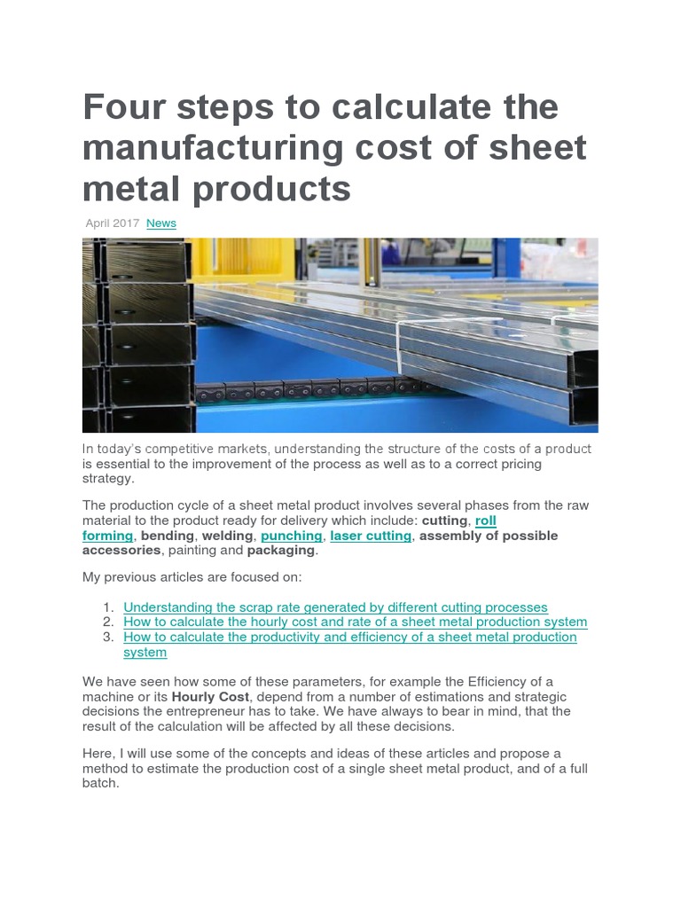 Zero Based Costing PDF Sheet Metal Scrap