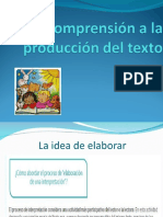 De La Comprensión A La Producción Del Texto