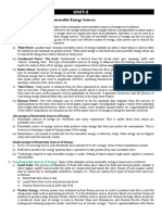 1.1.1. Renewable & Non-Renewable Energy Sources: UNIT-2