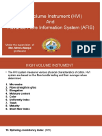 High Volume Instrument (HVI) and Advance Fibre Information System (AFIS)