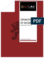 MATH 5 - Module 6 Operation of Decimals
