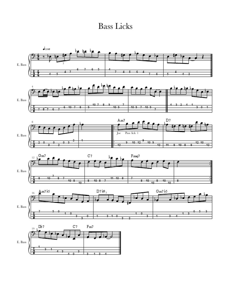 Bass Licks Updated PDF