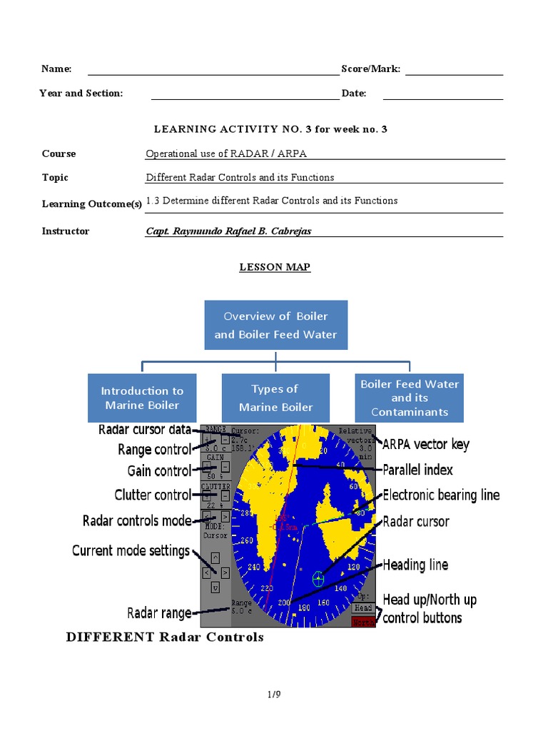 Radar/ARPA Controls and Functions Guide | PDF | Radar | Electronics
