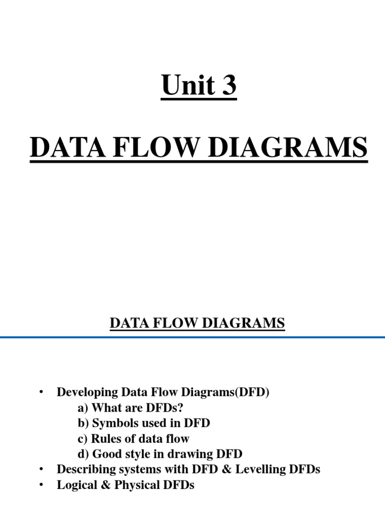 Unit 3 Data Flow Diagrams | PDF | Systems Engineering | Computer ...