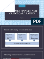 Customer Finance and Credit Card Rating