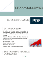 Innovative Financial Services: Housing Finance
