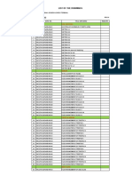 List of Piling Drawings for Cargo Terminal