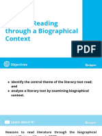 21st Century Literature Unit 1 Lesson 1 Literary Reading Through A Biographical Context