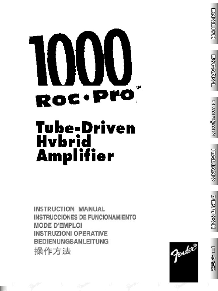 Roc Pro 1000 | PDF | Tube électronique | Amplificateur électronique