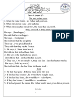 The Past Perfect Tense: 8 Work Sheet