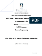 Week # 09B - Notes - Reverse Engineering - 3D Scanner Operation