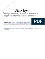 Julian Huxley biólogo evolutivo