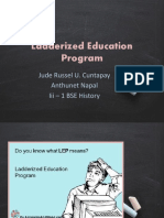 Ladderized Education Program: Jude Russel U. Cuntapay Anthunet Napal Iii - 1 BSE History