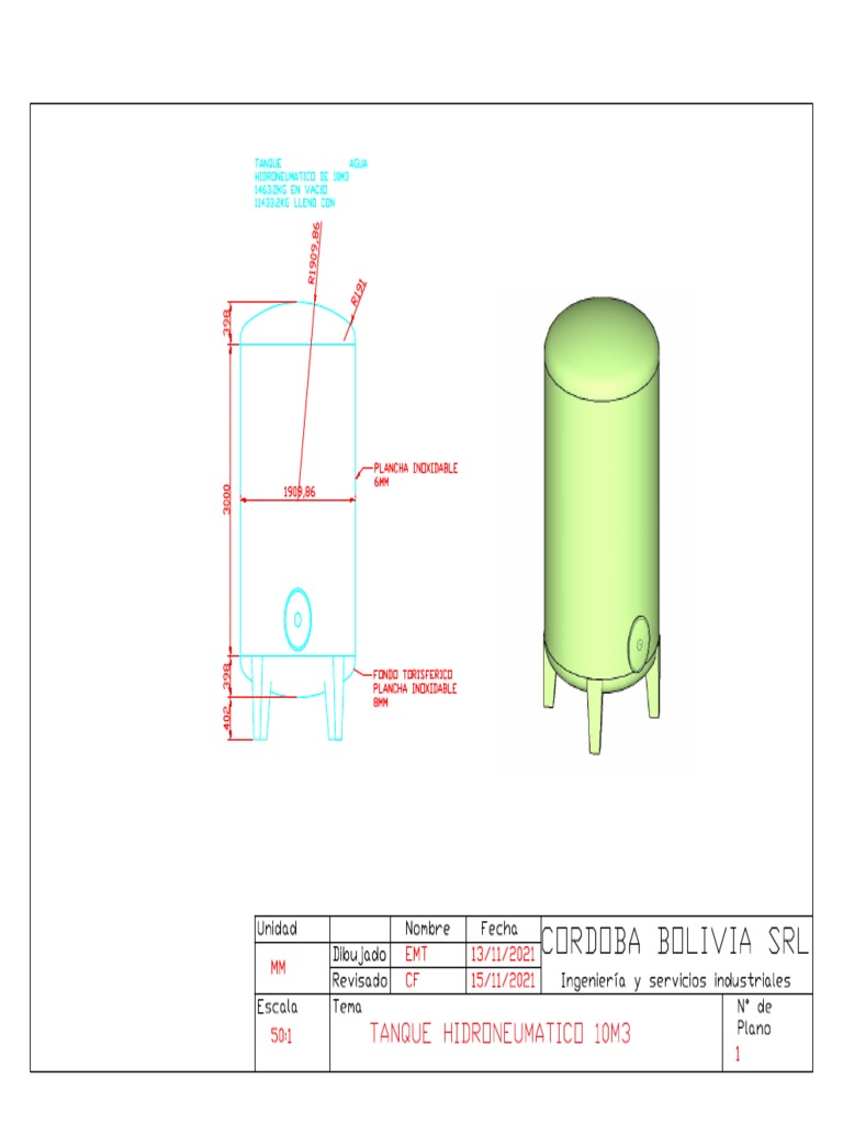 TANQUE 10M3-Modelo | PDF