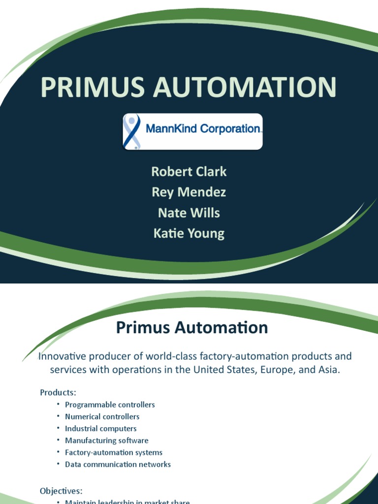 Primus Automation: Robert Clark Rey Mendez Nate Wills Katie Young | PDF ...