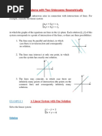 Linear Systems With Two Unknowns Geometrically: Example 1