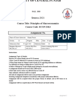 Course Title: Principles of Macroeconomics Course Code: ECON 2013 Assignment No