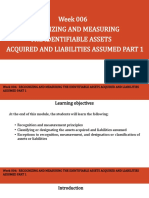 Chapter 5 - RECOGNIZING AND MEASURING THE IDENTIFIABLE ASSETS ACQUIRED AND LIABILITIES ASSUMED Part 1