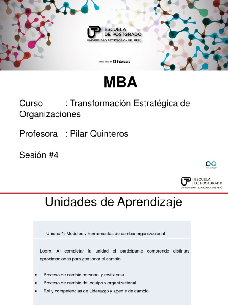 Gestión del Cambio Organizacional MBA | PDF | Aprendizaje | Cognición