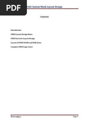 VLSI Full Custom Mask Layout