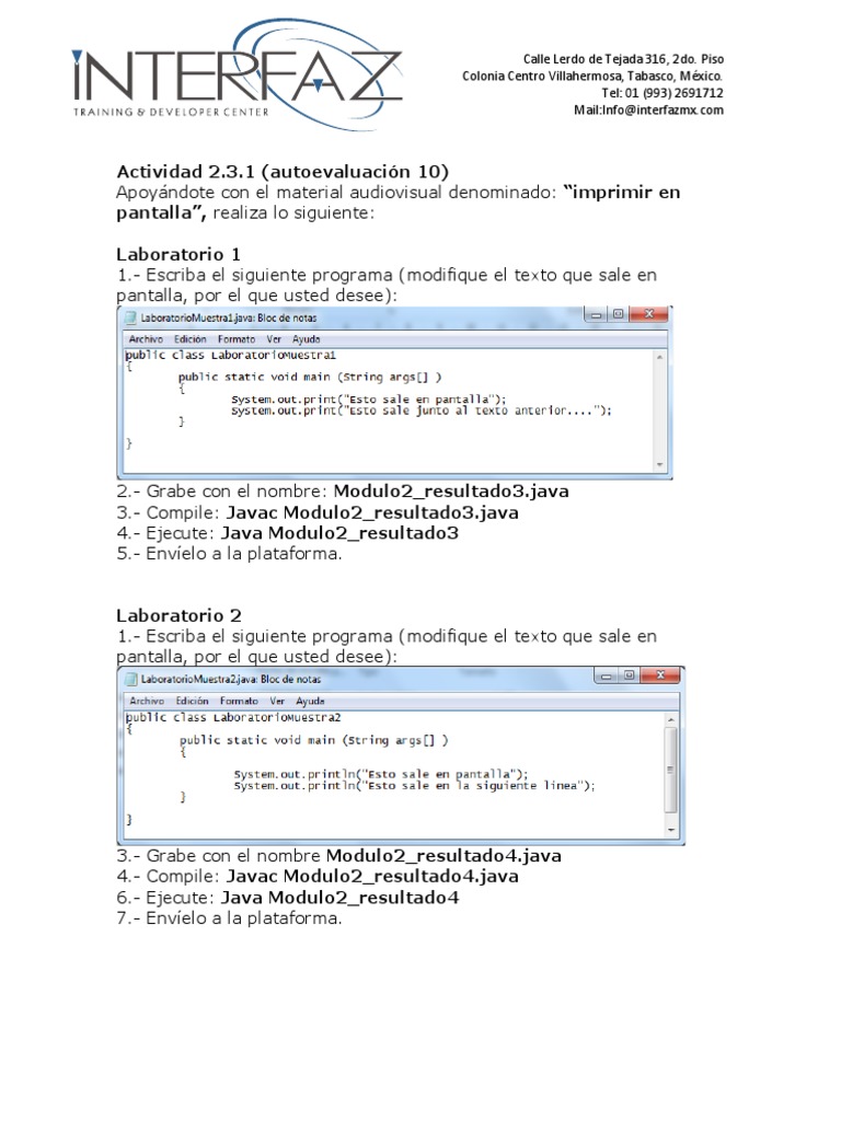 Ejercicios de Programación en Java | PDF | Java (lenguaje de ...