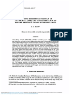 The Wave Resistance Formula of JH Michell 1898 and Its Significance To Recent Research in Ship Hydrodynamics