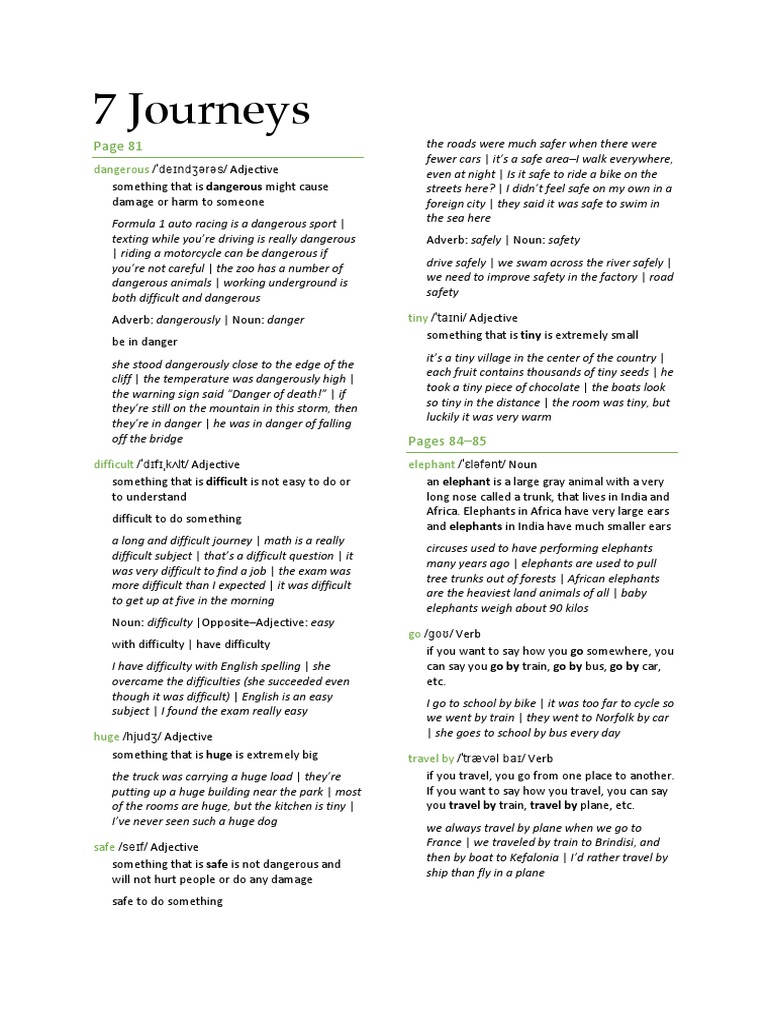 Life 2e sb2 U07 Wordlist | PDF | Elephant | Adjective