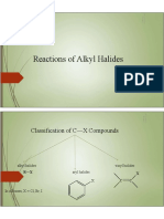 Reactions of Alkyl Halides: Classification of C X Compounds