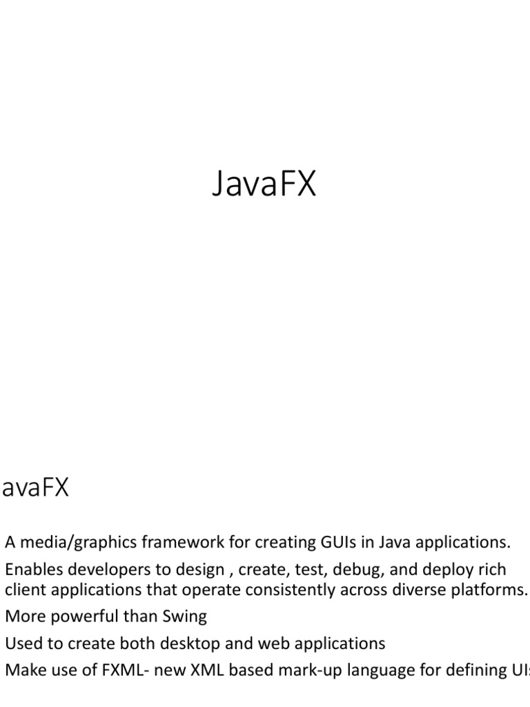 JavaFX: GUI Framework for Java Applications | PDF | Software ...
