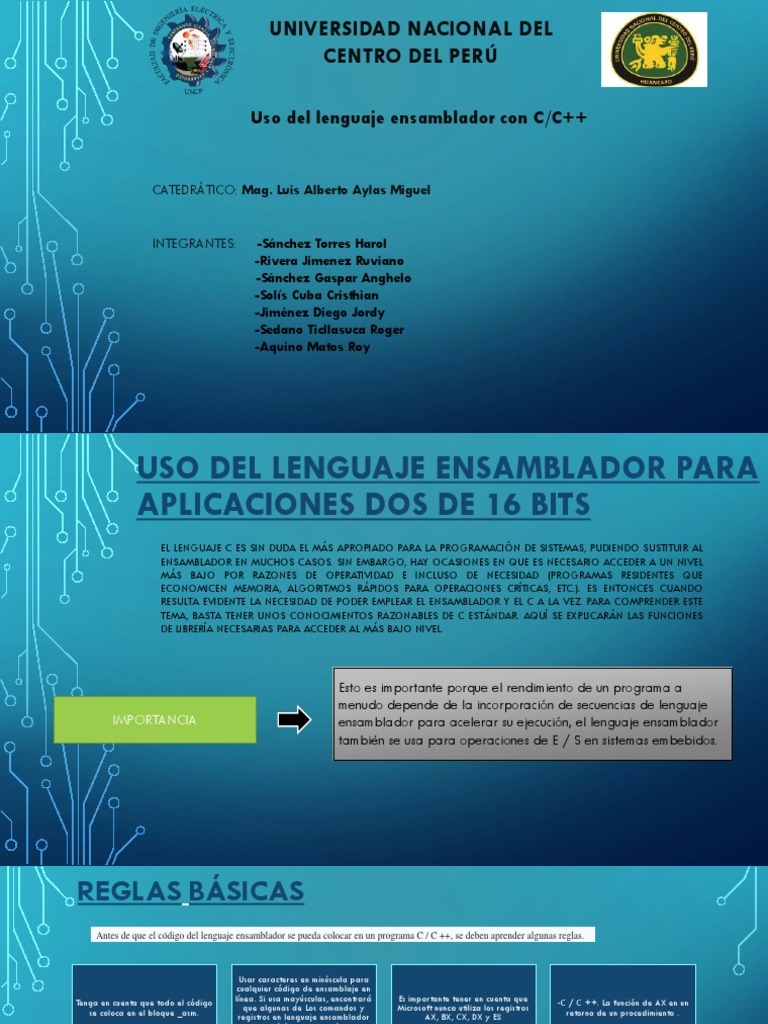 Ensamblador y C++ | PDF | Lenguaje ensamblador | Lenguaje de programación
