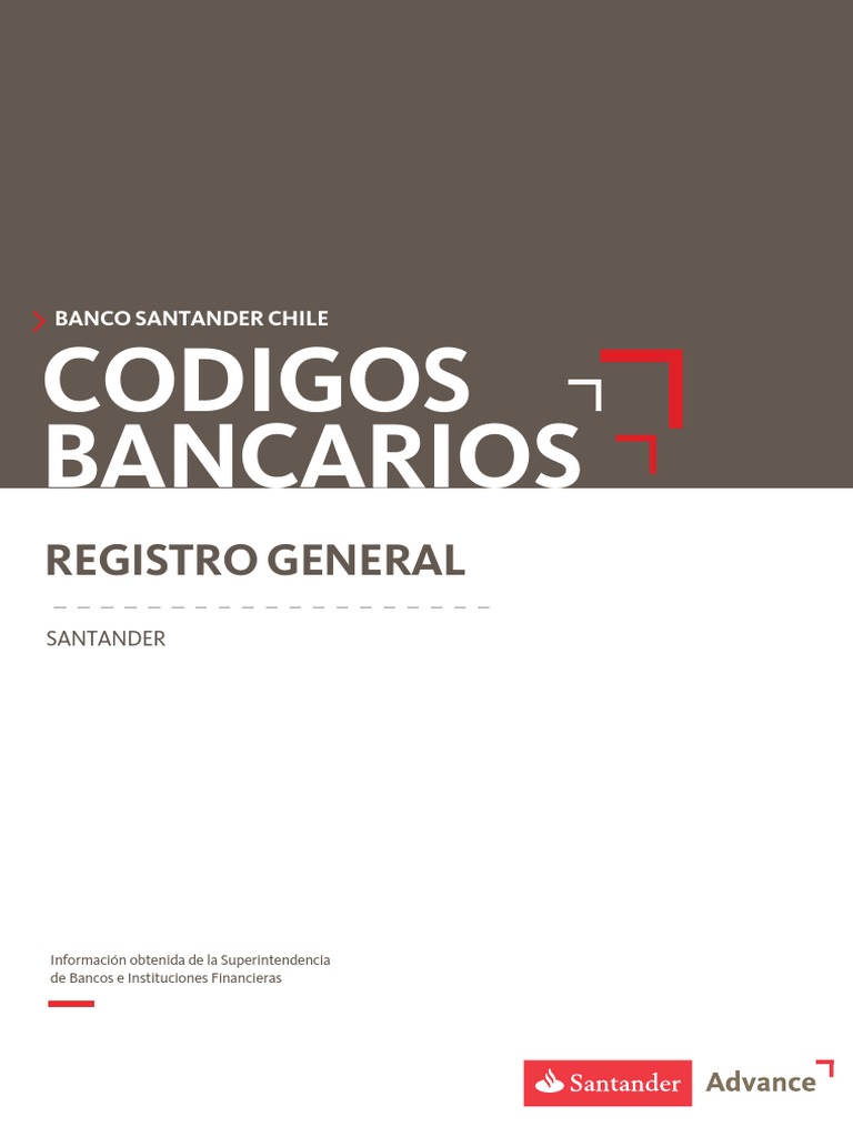 Códigos Bancarios en Chile | PDF