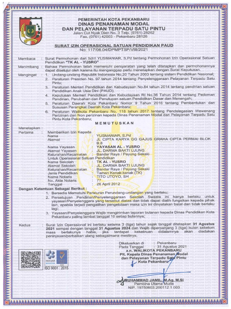 102 TK Al Yusro | PDF