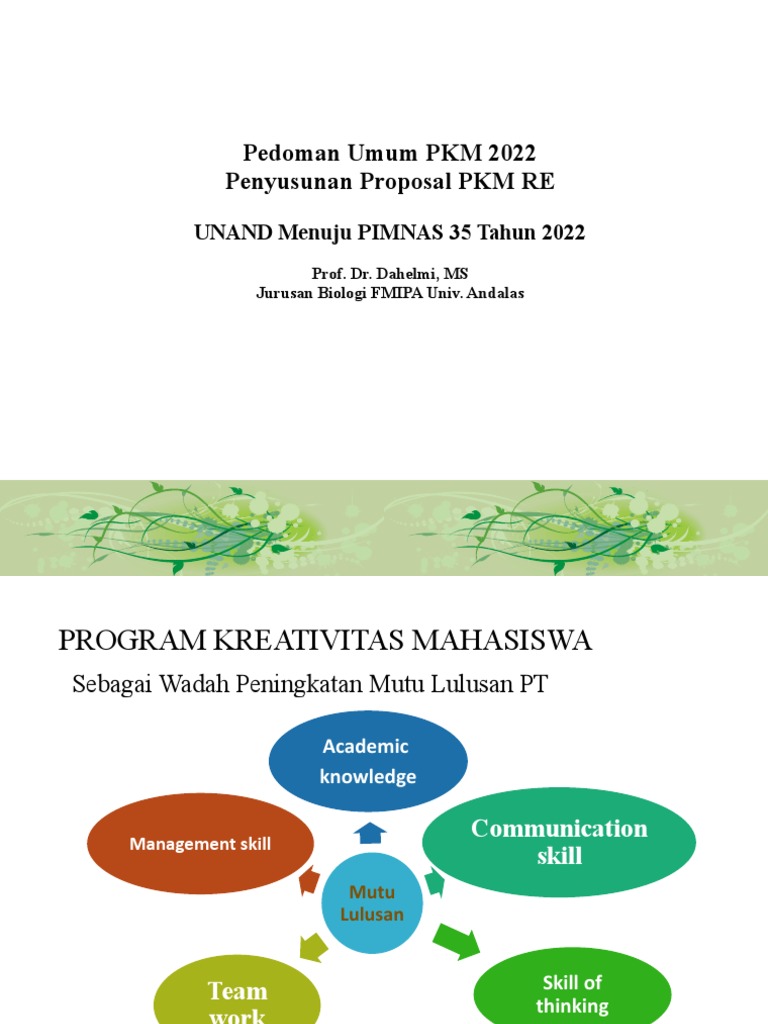Kiat-Kiat PKM Re 2022 | PDF | Bisnis