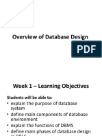 Overview of Database Design STID5034