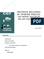 25 Encuesta Nacional Sobre Las Redes Sociales en Las Elecciones-CESOP
