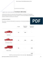 Tipos de Licencia de Conducir (Brevete) - Gobierno Del Perú