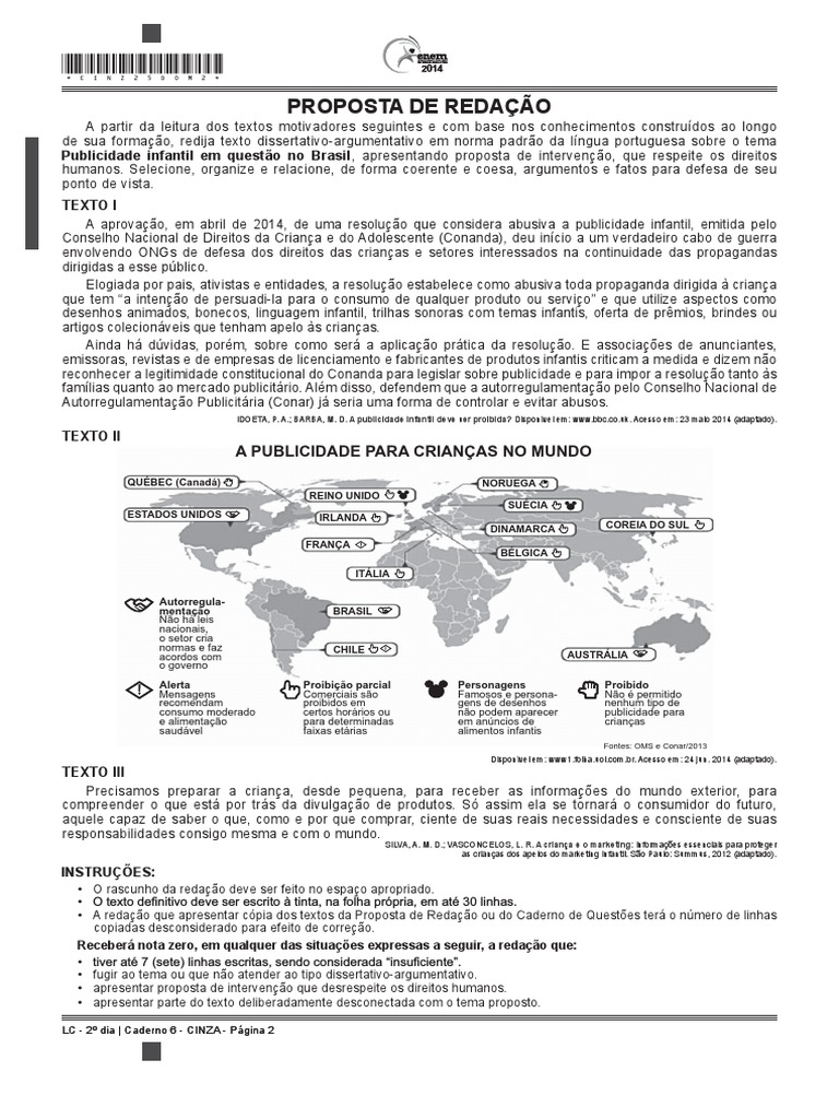 Publicidade Infantil no ENEM 2014 | PDF | Publicidade