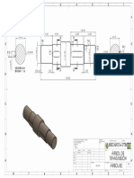 Detalles de árbol de transmisión con medidas en milímetros