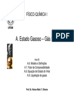 Físico-Química I: Gás Real - Modelo, Definições e Fator de Compressibilidade